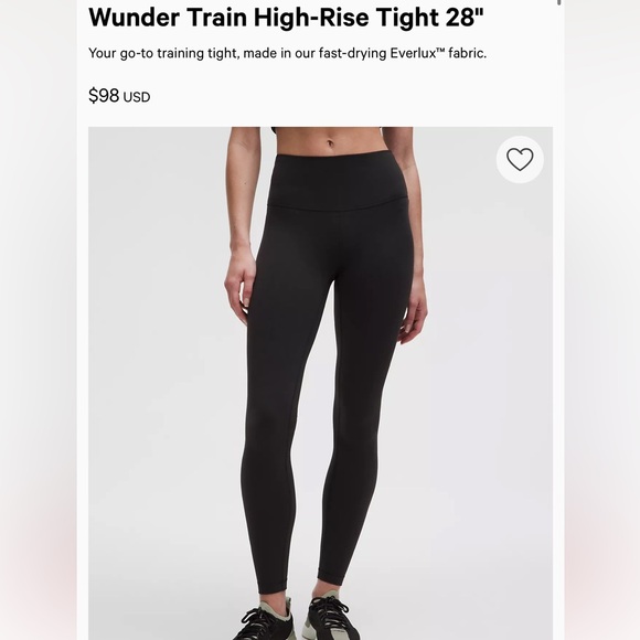 Lululemon Wunder Train Leggings - Picture 1 of 4
